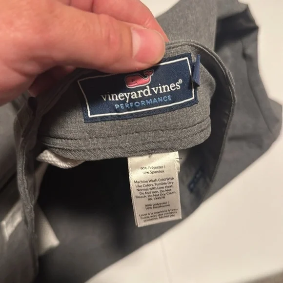 Vineyard Vines Charcoal Flat Front Shorts - Picture 5 of 6